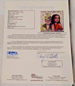 Elton John Autographed Signed Framed Matted Cold Heart Pnau CD Cover JSA LOA Dua Lipa Music