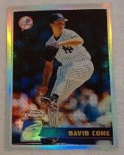 Vintage 1996 Topps Chrome MLB Baseball Refractor Insert Card #33 David Cone Yankees NRMT