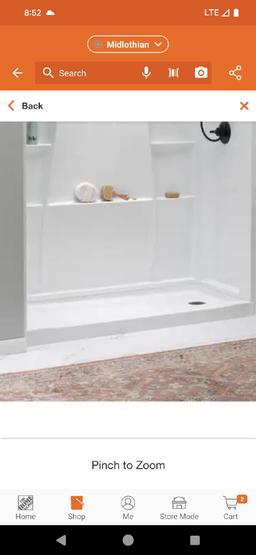 Delta Classic 500 60 in. L x 30 in. W Alcove Shower Pan Base with Right Drain in High Gloss White,
