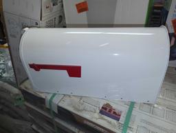 Architectural Mailboxes Elite White, Large, Steel, Post Mount Mailbox, Retail Price $35, Appears to