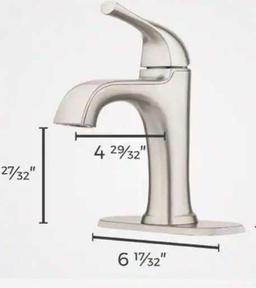 Pfister Ladera Single Handle Single Hole Bathroom Faucet in Spot Defense Brushed Nickel, Retail