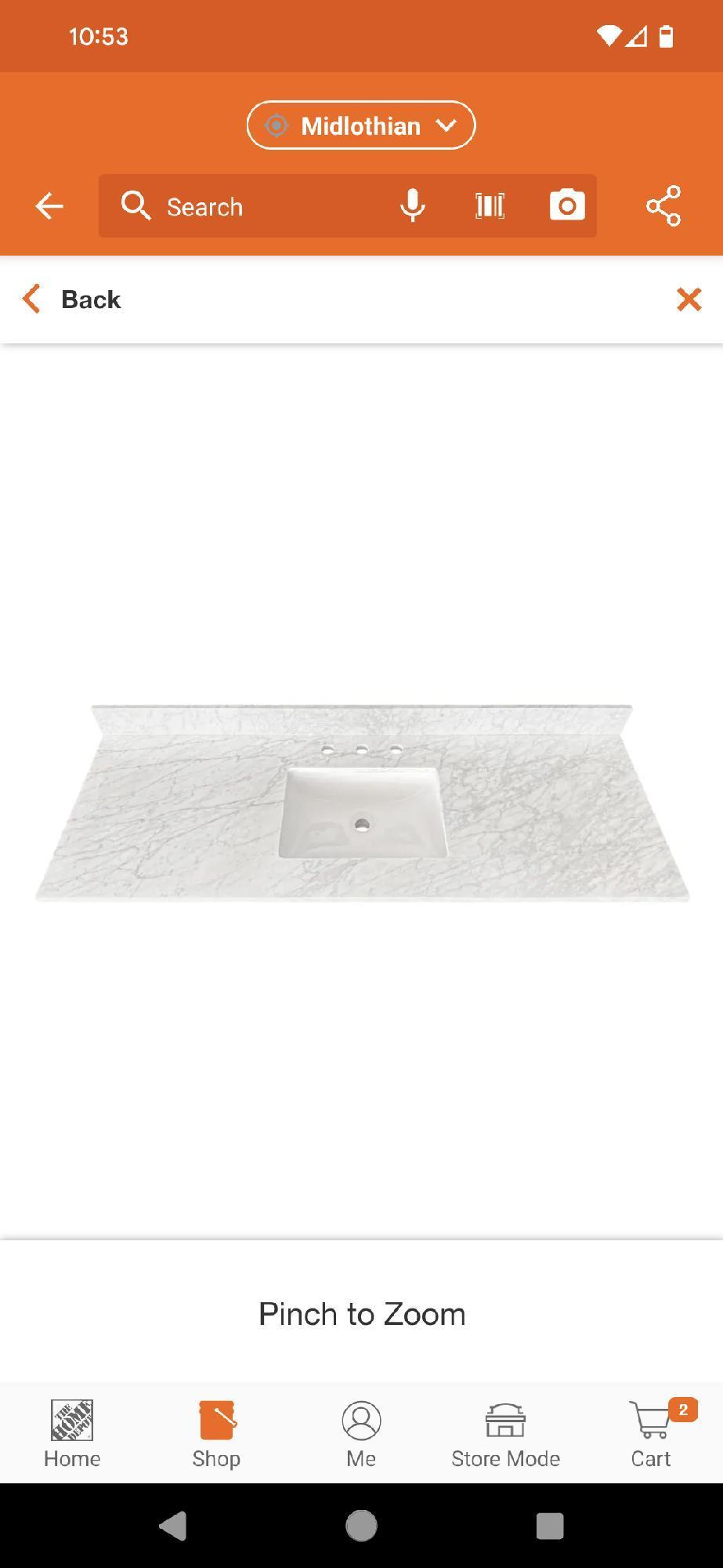 Home Decorators Collection 61 in. W x 22 in D Marble White Rectangular Single Sink Vanity Top in