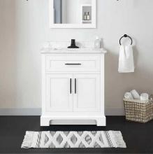 Home Decorators Collection Doveton 30 in. Single Sink Freestanding White Bath Vanity with White