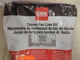 Oatey 5 ft. x 6 ft. PVC Shower Pan Liner Roll with 2-Pack of Corner Dams, Appears to be New in