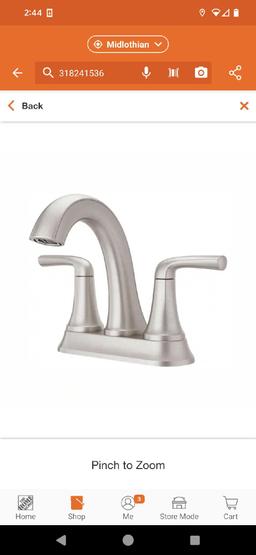 Pfister Ladera 4 in. Centerset Double Handle Bathroom Faucet in Spot Defense Brushed Nickel, Retail