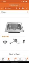 Glacier Bay 25 in. Drop-In Single Bowl 20 Gauge Stainless Steel Kitchen Sink with Faucet and