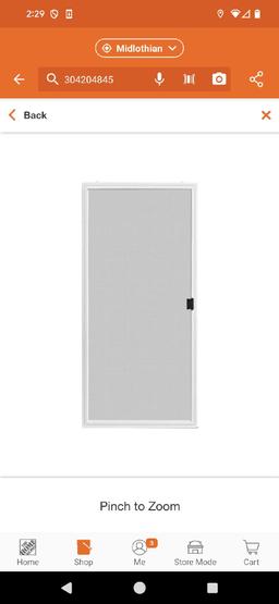 Screen Tight 36 in. x 80 in. Adjustable Fit White Premium Patio Sliding Screen Door, NO GLASS - ONLY