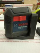Lot of 2 Bosch Items to Include, 65 ft. Dual Power Battery Red Beam Self-Leveling Cross-Line Laser
