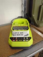 RYOBI ONE+ 18V Lithium-Ion Charger, Retail Price $35, Appears to be Used, What You See in the Photos