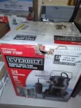 Everbilt 3/4 HP Pro Snap Action Sump Pump, Retail Price $299, Appears to be Used, What You See in