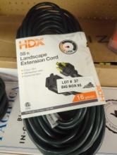 Lot of 2 HDX 55 ft. 16/3 Green Outdoor Extension Cord , Appears to be New in Factory Sealed Package