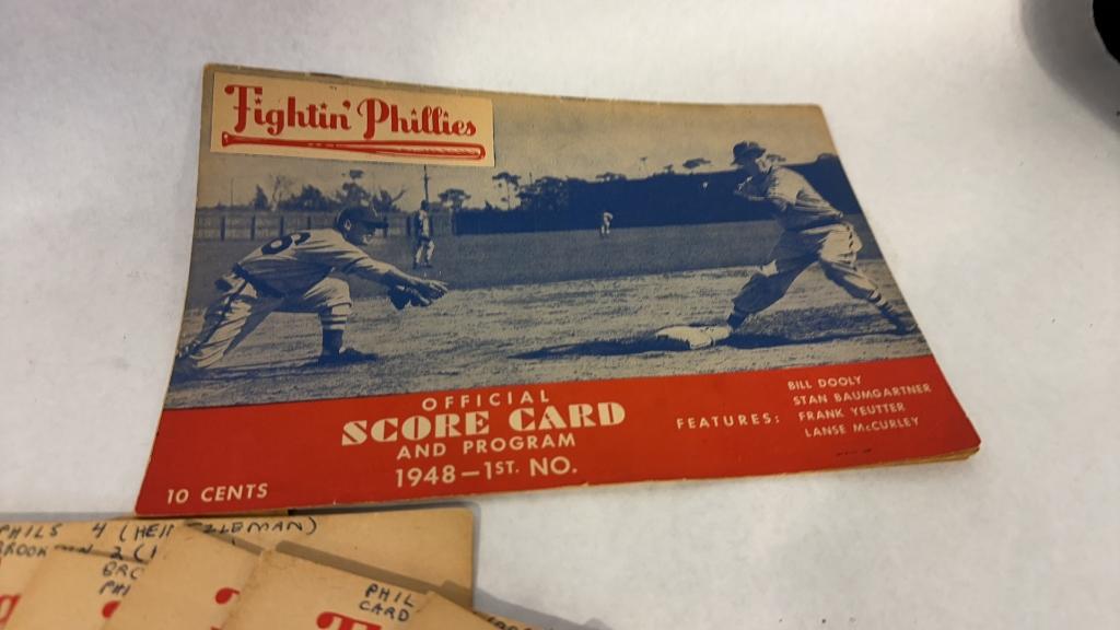 VTG MLB OFFICIAL PROGRAM & SCORE CARDS: PHILLIES