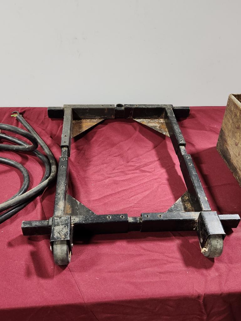 Early Dolly, Old Wood Dovetailed Crate and HD 220v Electrical Cord