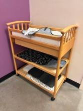 Wood Changing Station w/ Several Under-Baby Cloths or Mats