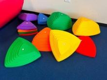 Stackable Primary Color Plastic Shapes
