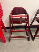WINCO Commercial Wood High Chair