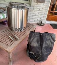 New Solo Stove Ranger Backyard Bundle, New Never Used, w/ Removeable Base, FP Tools, Carry Case &