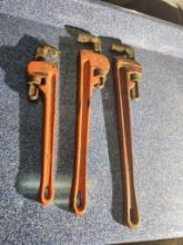 Three Pipe Wrenches