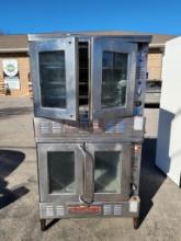 Blodgett Model GZL-10 Gas Double Stack Convection Oven, Missing 1 Knob, Loose Handle