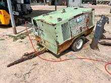 SULLAIR 185DPQ AIR COMPRESSOR SN:118635 powered by John Deere diesel engine, equipped with 185CFM,