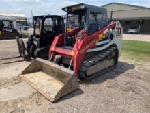 TAKEUCHI TL8 RUBBER TRACKED SKID STEER SN:9939 powered by diesel engine, equipped with rollcage,