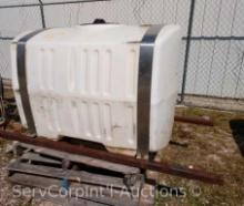 200-Gallon Horizontal Water/Chemical Tank, Manhole on top, Two inlets/outlets, Two Feet for