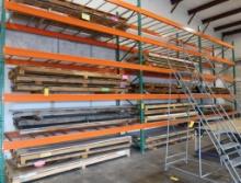LOT: (4) Sections of Tear Drop Pallet Racks consisting of: (4) 48" Uprights, (2) 42" Uprights, (30)