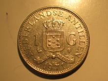 Foreign Coins: 1971 Netherlands Antilies 1 Gulden