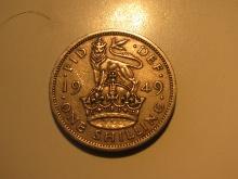 Foreign Coins: 1949 Great Britain 1 Shilling