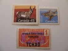 1 Chad & 2 Canada Unused  Stamp(s)