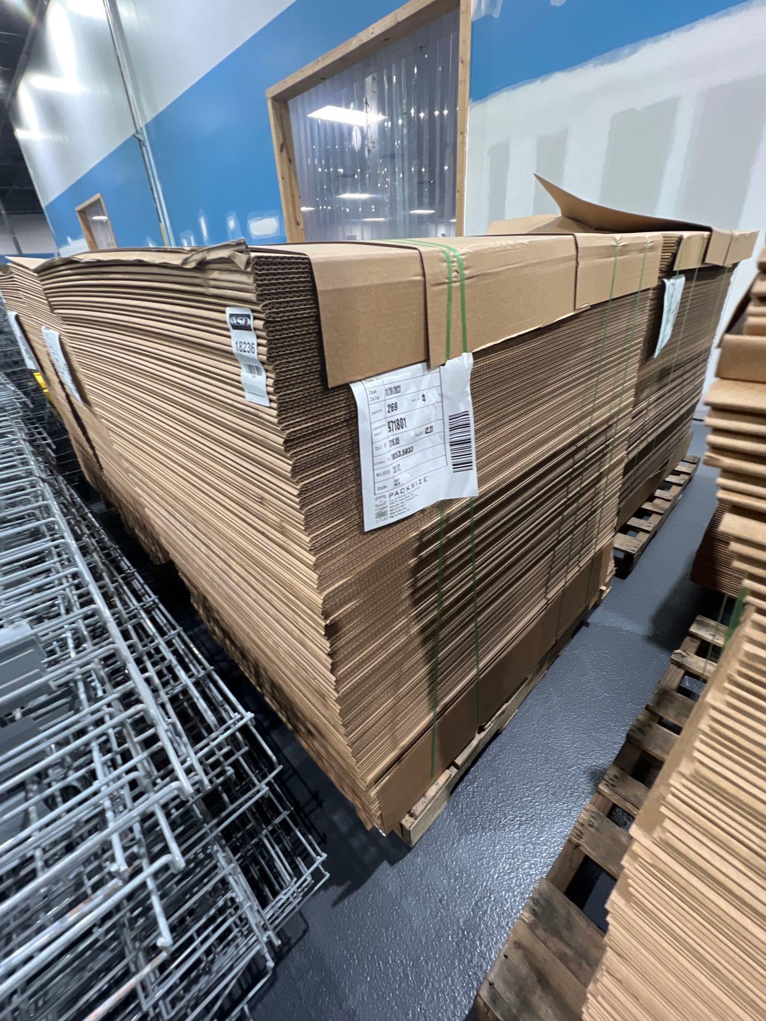 QTY 4) FULL PALLETS OF 35 1/2€� "Z FOLD" BOXES, APPROX. 269 BOXES PER FULL PALLET