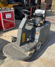 NILFISK ADVANCE WHIRLMATIC RIDE ON FLOOR BURNISHER MODEL 2700, ELECTRIC, 36 VOLTS, RUNS AND OPERA...