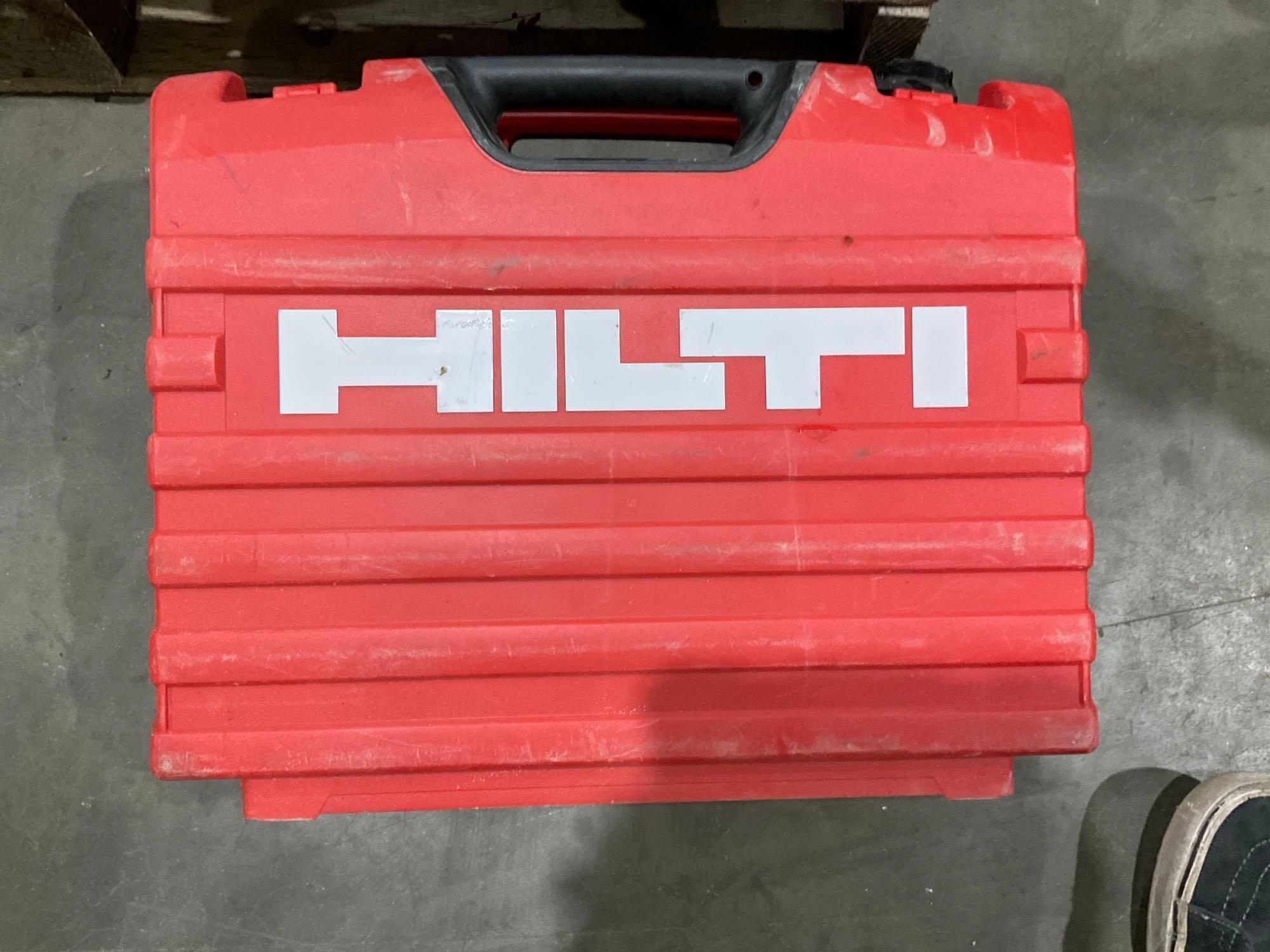 PALLET OF ( 5 ) HILTI HDM 500 MANUAL ADHESIVE DISPENSERS, ( 2 ) HILTI 500-A22 BATTERY POWERED