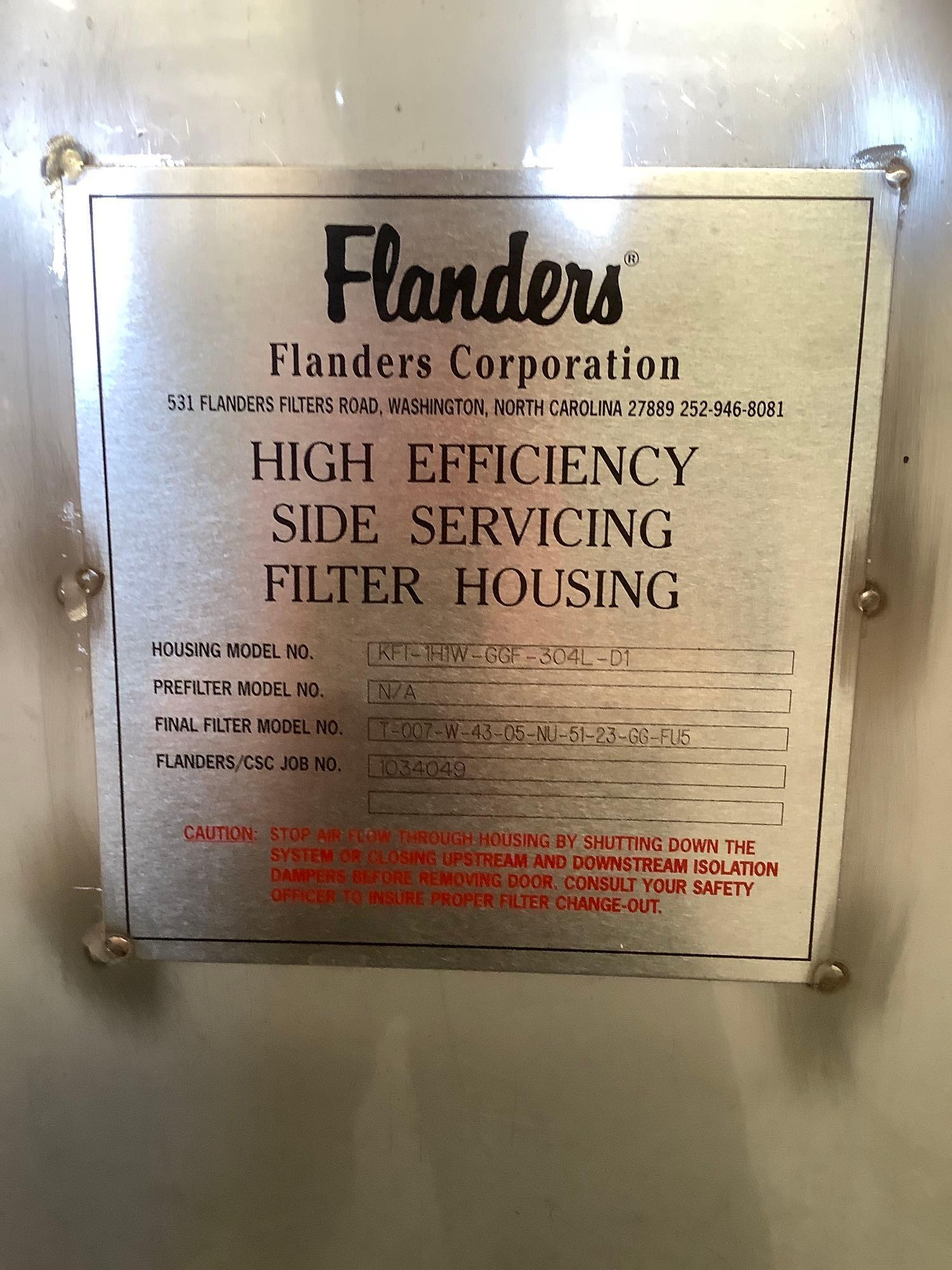 FLANDERS HIGH EFFICIENCY SIDE SERVING FILTER HOUSING HOUSING MODEL KFI-1H1W-GGF-304L-D1 FINAL FIL...