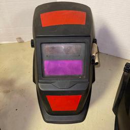 Four Welding Helmets and Face Masks