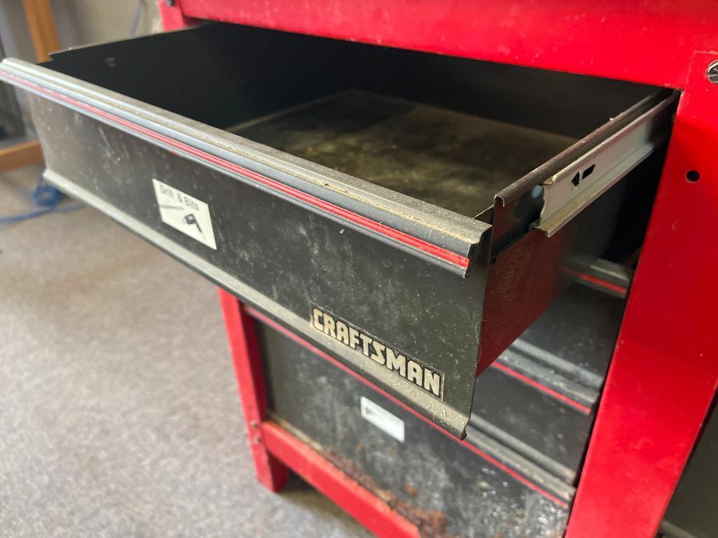 Metal Craftsman Workbench and Scroll Saw Attached
