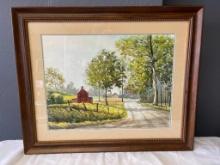 Framed Original Ralph H Creager Watercolor Signed by Artist