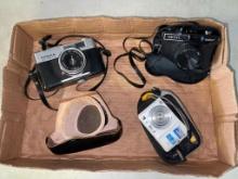 Misc Camera Lot Incl Two Vintage Cameras and One Digital