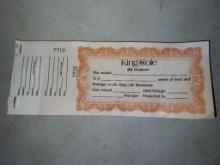 Book of King Cole Restaurant Gift Certificates