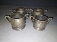 Four Vintage King Cole Silver Soldered Bowls