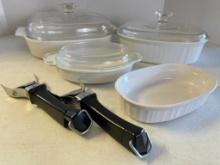 Group of White Casserole Dishes