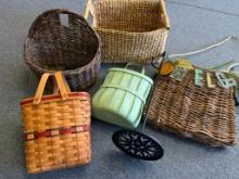 Wicker Basket and Decor Lot