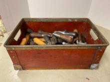 Metal Crate of Misc Sized File Handles
