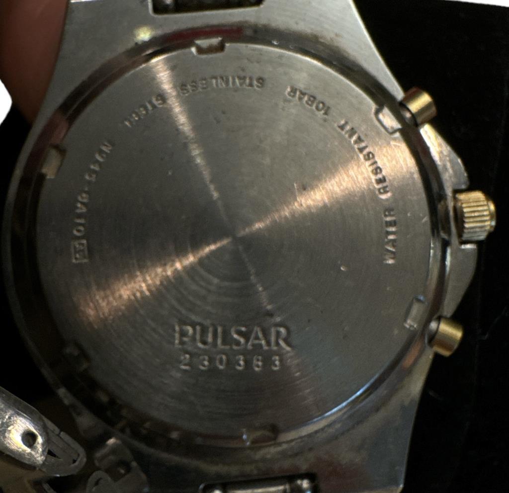 Vintage Men's Pulsar Alarm Chronograph Timer Watch
