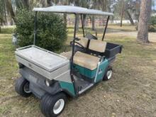 E Z GO Gas Operated Golf Cart with Utility Flatbed