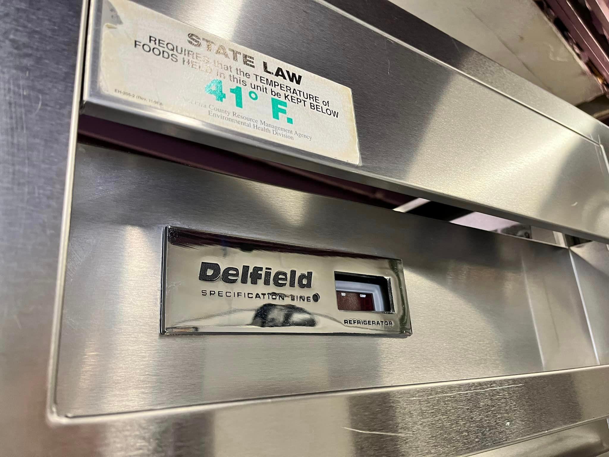 Delfield Glass Dopr Refrigerator