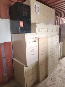 (5) 4 Drawer Metal File Cabinets, (3) 2 Drawer File Cabinets