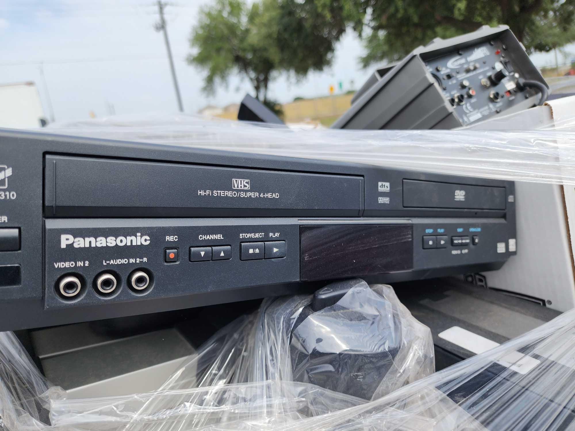 Panasonic VHS/DVD Combo Player, Califone Presentation Pro PA System, Assorted Printers, Plus