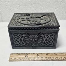 Celtic Knotwork Moon Dragon Voyage Decorative Jewelry Trinket Box