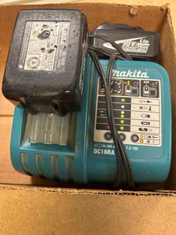 Makita drill and battery with charger
